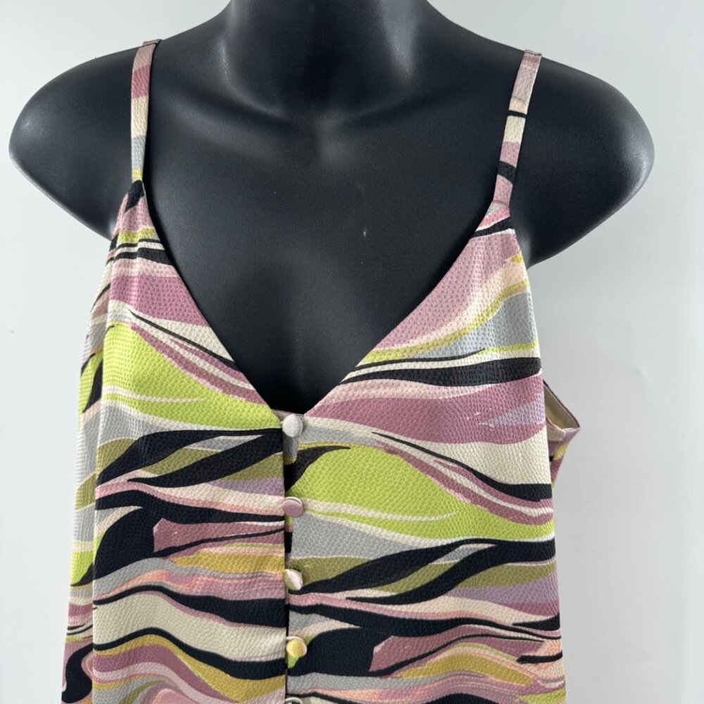 Ted Baker Warren Button Through Cami Women's Tiered Midi Dress Size 3 US Size - Picture 7 of 10